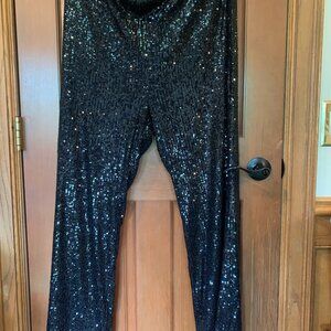 Black sequenced pants - XL
